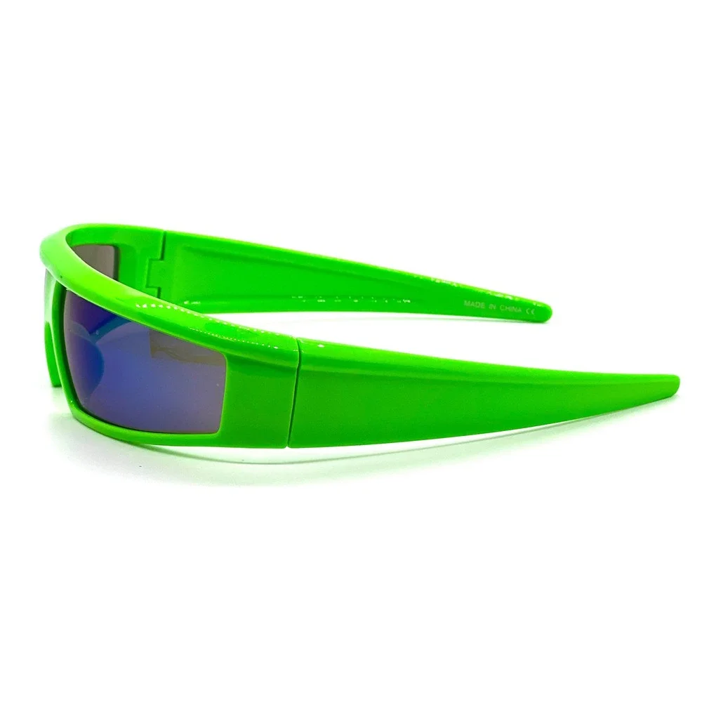 Women Sunglasses Fashion Green Frame‎ Shield Retro Running Fishing Shades Small